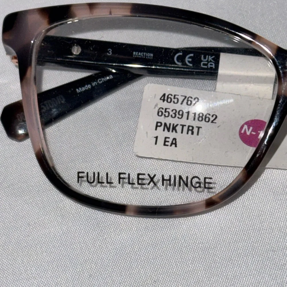 New Kenneth Cole Reaction Pink Tortoise Shell Eyeglasses Frames